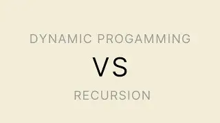 What is the difference between dynamic programming and recursion in 1 min