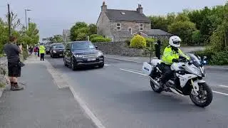 Joe Biden's Motorcade in Cornwall for the G7 Summit.