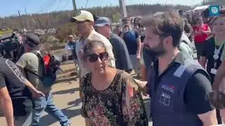 Presidente Gabriel Boric recibe insultos durante su visita a Punta de Parra