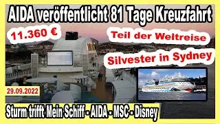 AIDA ver&ouml;ffentlicht Weltreise Teilstrecken (2023) 🔴 Notfall bei Costa - Mein Schiff Umroutung uvm. 🛳