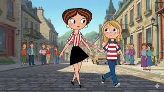 Ellen and Annabel's walking at Quebec City (Freaky Friday)