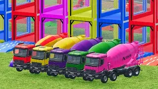 FS22 Gameplay 🚚 Moving Mixer Trucks and Cars, Ambulances & Fire Trucks