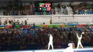 Rio Olympics - Fencing - Men's Foil R16 (Last Touch) - Le Pechoux vs Lei