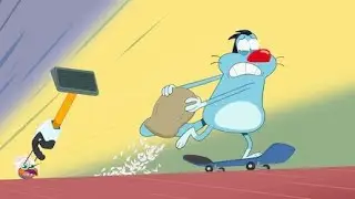 हिन्द oggy and the cockroaches skateboard 🛹 apcid #comedyvideos #oggyandthecockroaches #virlvideo