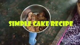 Tasty cake with eggs and nuts