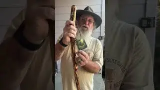 Juniper Walking Stick with Camo Lanyard