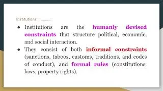 Institutions & Economic Growth
