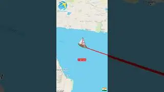 Mumbai - Bombay - Maharashtra to Dubai - UAE | India to UAE travel map route animation via ship