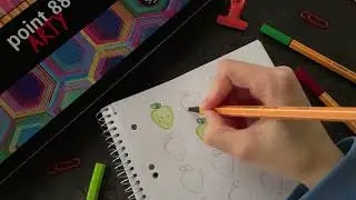 Strawberry pattern with STABILO point 88 🍓