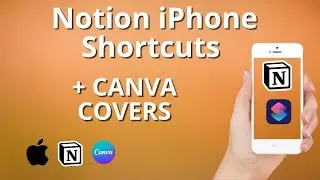 Notion Page Shortcuts on iPhone Home Screen: How to add + custom icons covers on Canva Tutorial