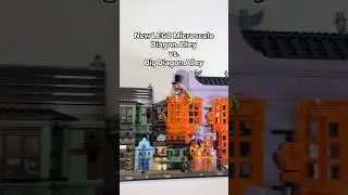 Microscale LEGO Diagon Alley vs. Classic Diagon Alley 🔮📏🪄 #legoharrypotter #diagonalley