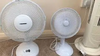 Blapunkt 9 inch white oscillating desk fan VS 2017 Argos value 7 inch white oscillating desk fan