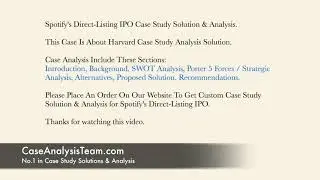Spotify's Direct Listing IPO Case Study Solution & Analysis