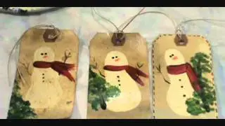 Starla's Candle Making, How to paint primitive snowmen.