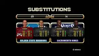 NBA Jam Warriors' Stephen Curry David Lee vs Kings' Carl Landry Tyreke Evans