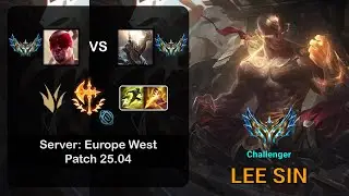 Lee Sin Jungle vs Pantheon - EUW Challenger - Patch 25.04