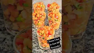 Refreshing Chana Chaat in 60 Seconds! #shorts #snacks #iftarrecipe #asmr #food #ramadan #ytshorts