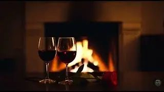 Romantic Fireplace Ambience 🔥 | Chill Music & Crackling Fire