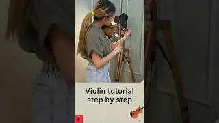 The first lesson from the first violin online class Learn the violin with me for 60 days #violin