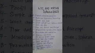 General Aptitude (Maths) Syllabus for LIC AAO exam .#licaaosyllabus #licaaoprelims