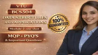 Data structures and Application|Module-2|Dsa|vtu|MQP|pyq|important questions|3rd sem|BCS304|Eduyodha