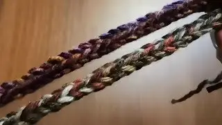 Шнур круглый крючком. Cord round a hook.