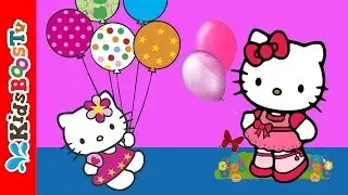HELLO KITTY Coloring Pages Learn Colors with Hello Kitty Balloon Creative Kids Colouring