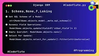 Database Schema, None  and F Expressions in django ORM. #python #django #djangorestframework