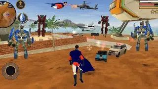 Vegas Crime Simulator (Superhero Fight Blue Car Robot) Car Robot on Church - Android Gameplay HD