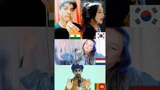 who sang it better ? Ed Sheeran - Shape of you ( India, South korea, Netherlands, Srilanka ) #shorts