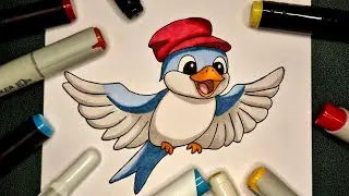 How to Draw a Cute Cartoon Swallow &ndash; Easy Drawing | Masterful Imprint