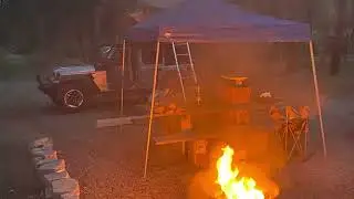 Jeep roof top tent camping in New Mexico