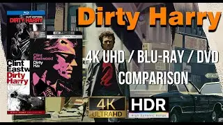 Dirty Harry (1971) 4K UHD HDR (2025 Warner Bros.) / Blu-ray (2009) / DVD (1999) Comparison