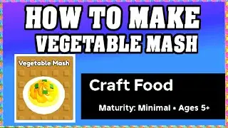 How To Make VEGETABLE MASH in CRAFT FOOD ROBLOX [Unlock New Recipe] [walkthrough]
