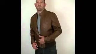 Men's Vintage Tan Leather Jacket - Roma