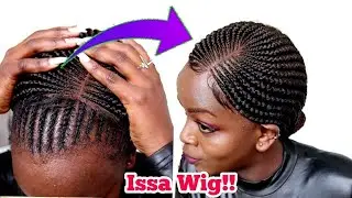 Closure  Backconrow braided  wig.Lace Wig Closure With Babyhair Beginner friendly wig.