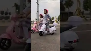 Xe m&aacute;y điện Vespa cho b&eacute; Q628 si&ecirc;u xinh