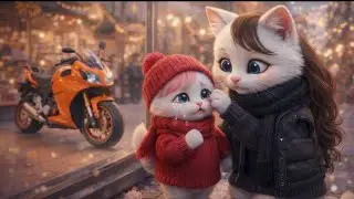 Baby Cat Couldn’t Afford a Motorbike Toy 😢💔 | Mama’s Love Turns Tears into Smiles ❤️🏍️