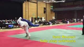 sam rosser x2 SIDE STEP UCHIMATA at NZ Judo champs
