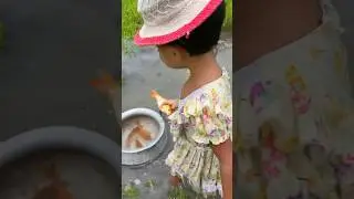 Amazing cute baby fishing #catching #fish #foryou  #cute #baby