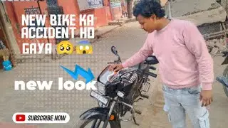 New bike accident 😱🥺#rider #motovlog #splendormodified #vlog#13million#herosplendor#trending