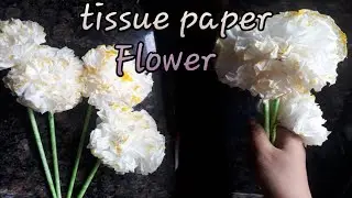 Realastic Tissue paper flower / Easy tutorial/ step by step @ewt @beingcrative /