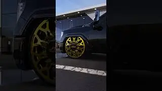 Bagged 2024 Denali 3500 HD on gold JTX Forged Dually wheels 🏆