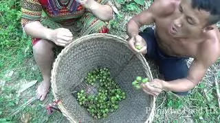 Primitive Skills - Abundant food Pick wild fruits by the river - Delicious forest fruit