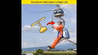 Doraemon Bamboo Copter in Real Life 🤯 #shorts