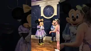 Meeting Mickey and Minnie in their 50th anniversary attire