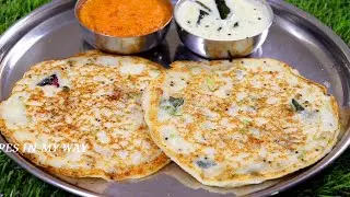 DOSA - BREAKFAST RECIPE - URAD DAL DOSA - DOSA WITHOUT RICE - உளுந்து தோசை - SPONGE DOSA - தோசை