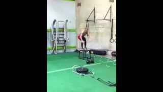 NLA Athlete Jessie Hilgenberg Performing Hurdle Drills