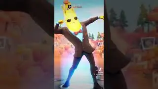 Peely doing meowscles emote