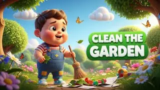 Clean the garden | Kids Learning Clean Up Song | Nature Mission | Kiddo Learning Hub